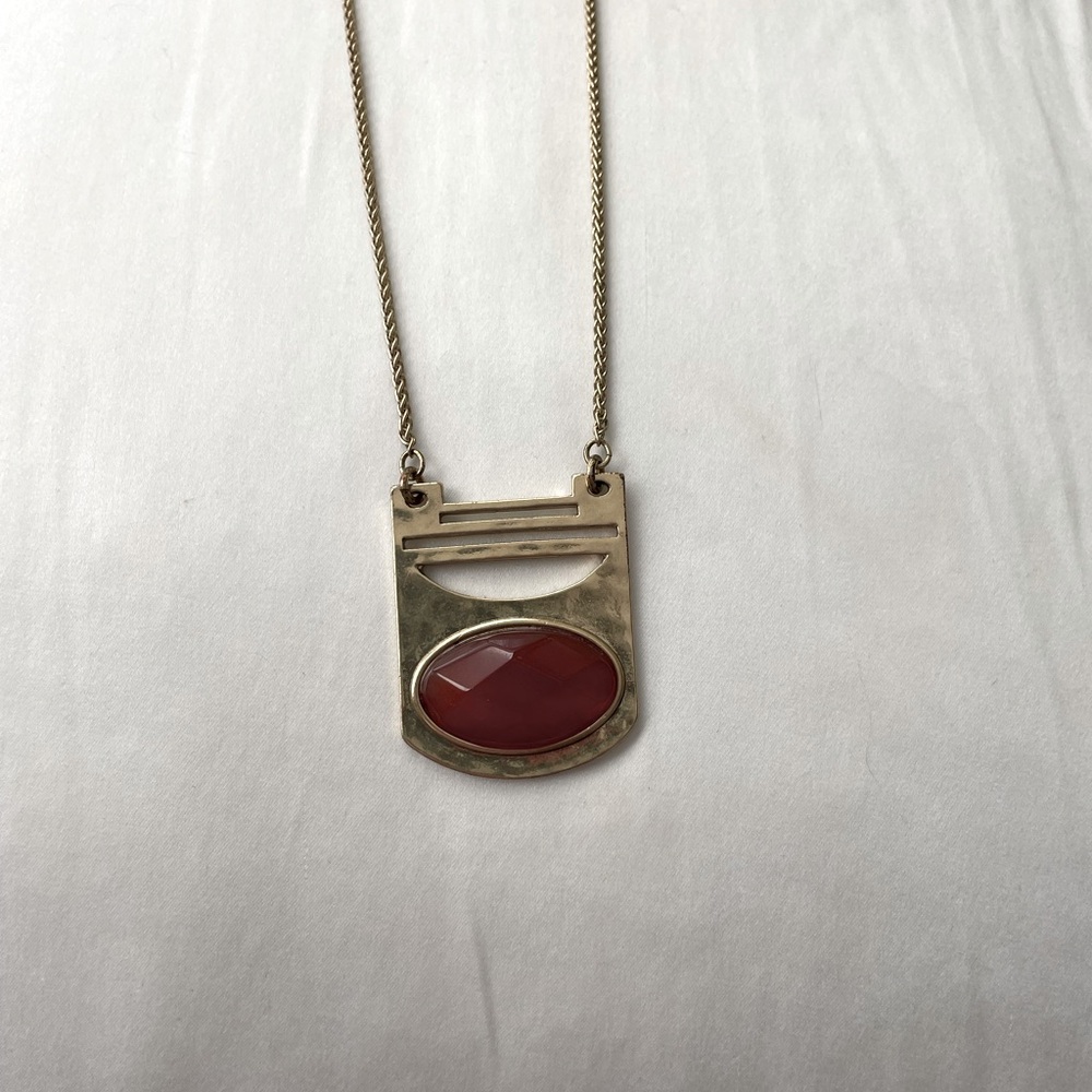Adjustable faux stone necklace